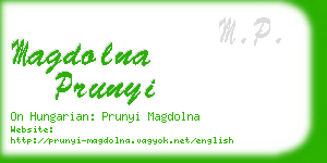 magdolna prunyi business card